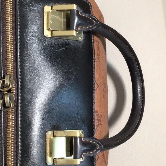 EUC. MCM Vintage Visetos Munchen Boston Bag #B4720 Brown and Black - Picture 11 of 15